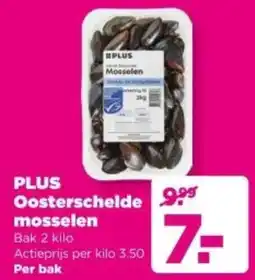 PLUS PLUS Oosterschelde mosselen aanbieding