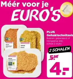 PLUS PLUS Gehaktschnitzels aanbieding