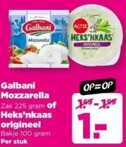 PLUS Galbani Mozzarella of Heks'nkaas origineel aanbieding