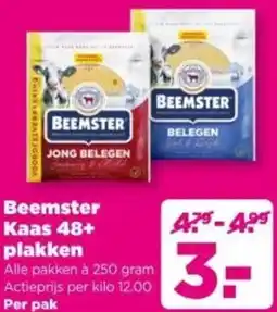 PLUS Beemster Kaas 48+ plakken aanbieding