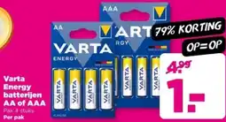PLUS Varta Energy batterijen AA of AAA aanbieding