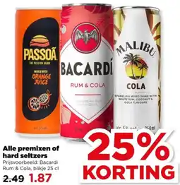 PLUS Alle premixen of hard seltzers aanbieding