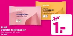 PLUS PLUS Vochtig toiletpapier aanbieding