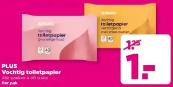 PLUS PLUS Vochtig toiletpapier aanbieding