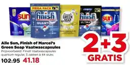 PLUS Alle Sun, Finish of Marcel's Green Soap Vaatwascapsules aanbieding