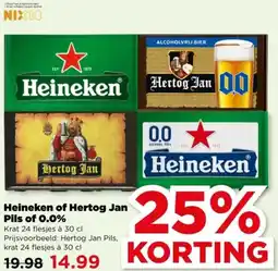 PLUS Heineken of Hertog Jan Pils of 0.0% aanbieding