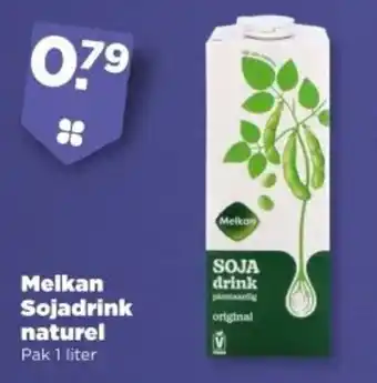 PLUS Melkan Sojadrink naturel aanbieding