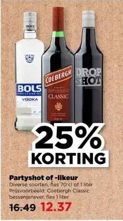 PLUS Partyshot of likeur aanbieding