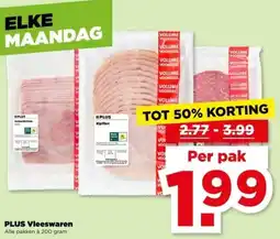 PLUS PLUS Vleeswaren aanbieding