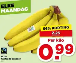 PLUS PLUS Fairtrade bananen aanbieding