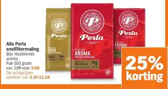 Albert Heijn Alle Perla snelfiltermaling aanbieding