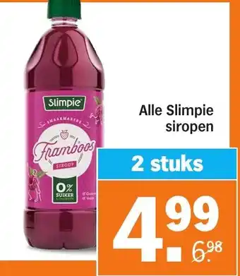 Albert Heijn Alle Slimpie siropen aanbieding
