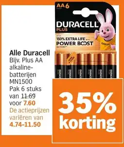 Albert Heijn Alle Duracell aanbieding
