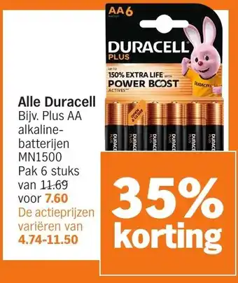Albert Heijn Alle Duracell aanbieding