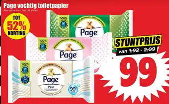 Dirk Page vochtig toiletpapier aanbieding