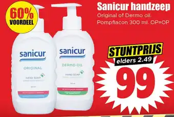 Dirk Sanicur handzeep aanbieding