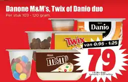 Dirk Danone M&M's, Twix of Danio duo aanbieding