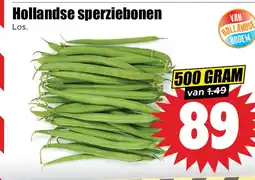 Dirk Hollandse sperziebonen aanbieding