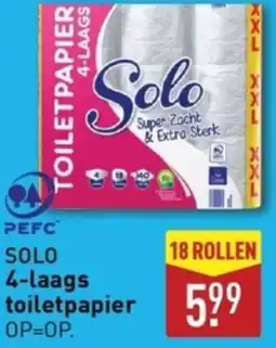ALDI Solo 4-laags toiletpapier aanbieding