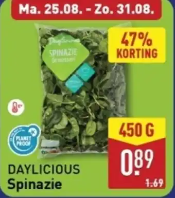 ALDI Daylicious Spinazie aanbieding