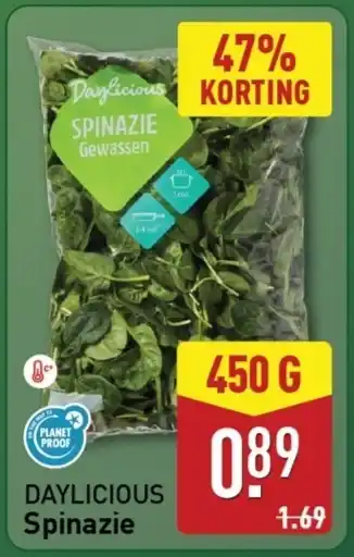 ALDI Daylicious Spinazie aanbieding