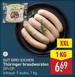 ALDI Thüringer braadworsten XXL aanbieding