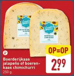 ALDI Boerderijkaas jalapeño of boeren kaas chimichurri aanbieding