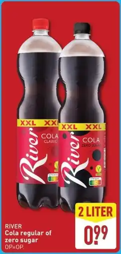 ALDI River Cola regular of zero sugar aanbieding