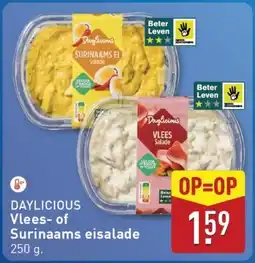 ALDI Daylicious Vlees of Surinaams eisalade aanbieding