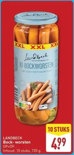 ALDI Landbeck Bock worsten aanbieding