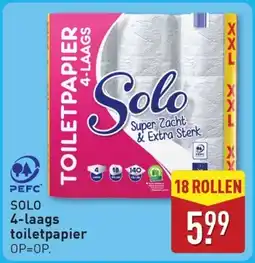 ALDI Solo 4-laags toiletpapier aanbieding