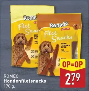 ALDI Romeo Hondenfiletsnacks aanbieding