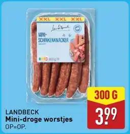 ALDI Landbeck Mini droge worstjes aanbieding