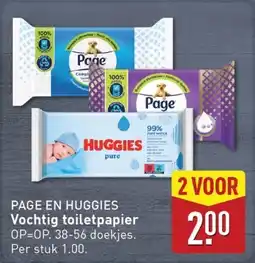 ALDI Page en huggies vochtig toiletpapier aanbieding