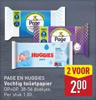 ALDI Page en huggies vochtig toiletpapier aanbieding