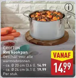 ALDI Crofton rvs kookpan aanbieding