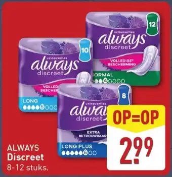 ALDI Always Discreet aanbieding