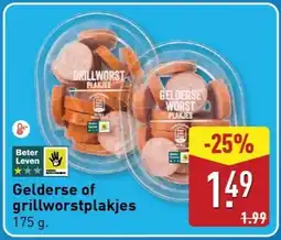 ALDI Gelderse of grillworstplakjes aanbieding