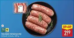 ALDI Saucijzen Italiaanse stijl aanbieding