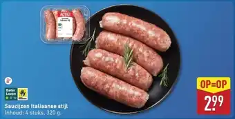 ALDI Saucijzen Italiaanse stijl aanbieding