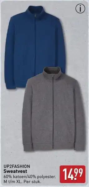 ALDI Up2fashion Sweatvest aanbieding