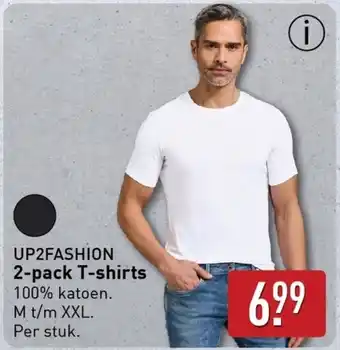 ALDI Up2fashion 2-pack T-shirts aanbieding