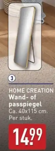 ALDI Home creation Wand of passpiegel aanbieding