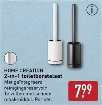ALDI Home creation 2-in-1 toiletborstelset aanbieding