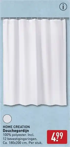 ALDI Home creation Douchegordijn aanbieding