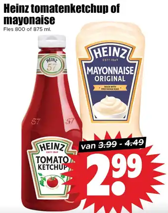 Dirk Heinz tomatenketchup of mayonaise aanbieding