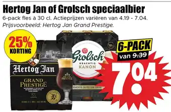 Dirk Hertog Jan of Grolsch speciaalbier aanbieding
