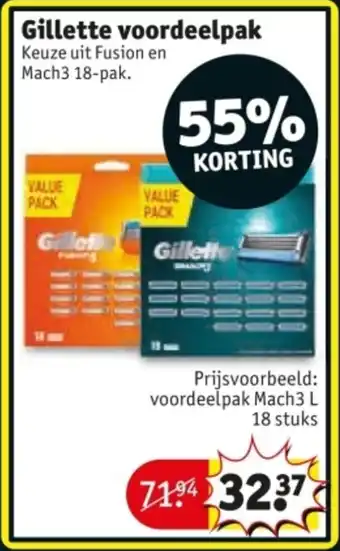 Kruidvat Gillette voordeelpak aanbieding