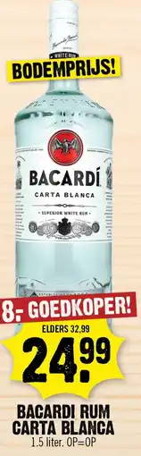 Dirk Bacardi rum carta blanca aanbieding