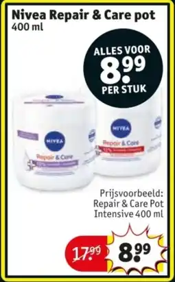 Kruidvat Nivea Repair & Care pot aanbieding